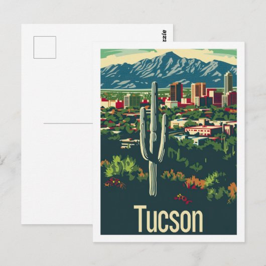 Tucson Arizona Verenigde Staten Beroemde Reisplaat Briefkaart (Voorkant / Achterkant)