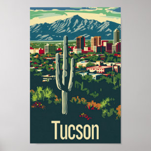 Tucson Arizona Verenigde Staten Beroemde Reisplaat Poster