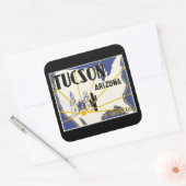 Tucson Arizona Vierkante Sticker (Envelop)