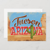 Tucson Arizona Vintage Travel Briefkaart (Voorkant / Achterkant)