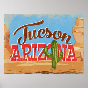 Tucson Arizona Vintage Travel Poster