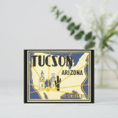 Tucson Arizona_Vintage Travel Poster Artwork Briefkaart (Staand voorkant)