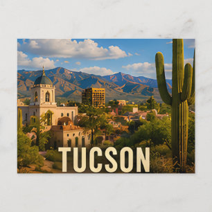 Tucson Arizona Woestijn Berg Reis Souvenir Briefkaart