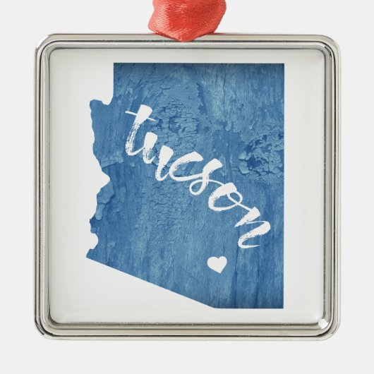Tucson Arizona Wood Grain Metalen Ornament (Voorkant)