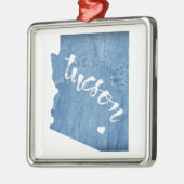 Tucson Arizona Wood Grain Metalen Ornament (Links)