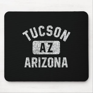 Tucson Az Arizona Gym Stijl Vervuild Wit Print Muismat