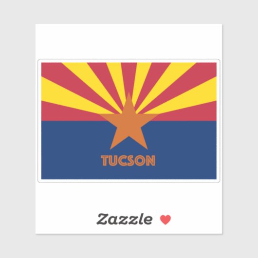 Tucson AZ Vlag Sticker (Vel)
