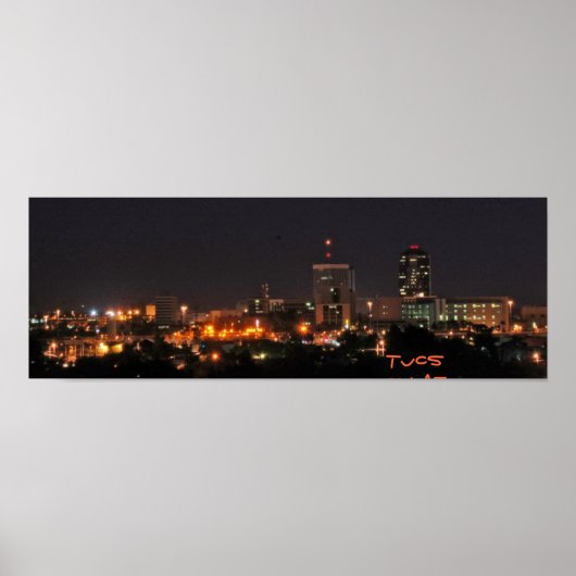 Tucson bij nacht poster (Voorkant)