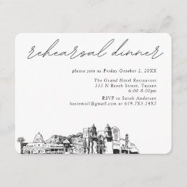 Tucson bruiloft elegante repetitie diner informatiekaartje