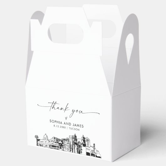 Tucson bruiloft gepersonaliseerde gunst box bedankdoosjes (Geopend)