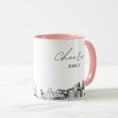 Tucson bruiloft gepersonaliseerde koffie Mok (Voorkant rechts)