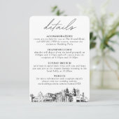 Tucson bruiloft kleine verticale details informatiekaartje (Staand voorkant)