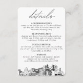 Tucson bruiloft kleine verticale details informatiekaartje (Voorkant)