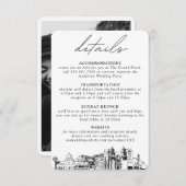 Tucson bruiloft kleine verticale details informatiekaartje (Voorkant / Achterkant)