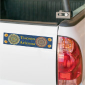 Tucson Bumpersticker met Barrel Cactus Mandalas (Op Truck)