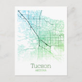 Tucson City Map Briefkaart (Voorkant)