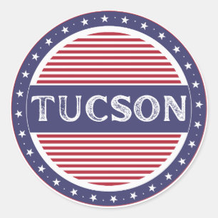 Tucson City Pride Embleem – Amerikaanse identiteit Ronde Sticker