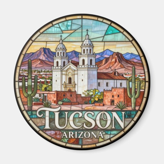 Tucson Modern Woestijnlandschap 🌵 Magneet (Voorkant)