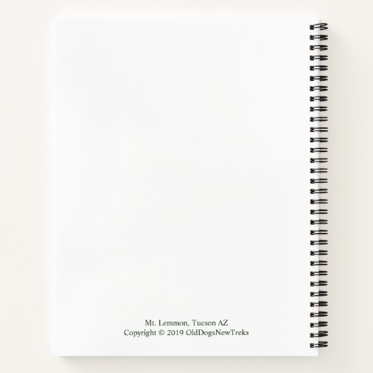 Tucson-Mt Lemmon Notitieboek (Achterkant)