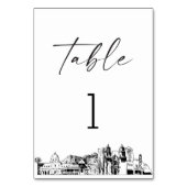 Tucson Silhouette Tafelnummer 3.5x5 kaart (Voorkant)