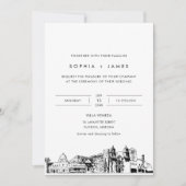 Tucson Skyline bruiloft uitnodiging met foto (Voorkant)