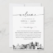 Tucson Skyline huwelijksprogramma 5x7 platte Kaart (Voorkant)