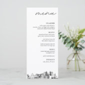 Tucson Skyline Modern bruiloft diner menu (Staand voorkant)