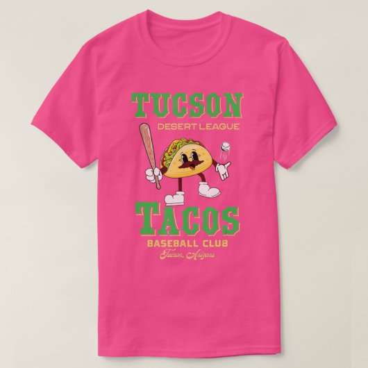 Tucson Tacos Retro - Basebalteam van de Minor Leag T-shirt (Design voorkant)