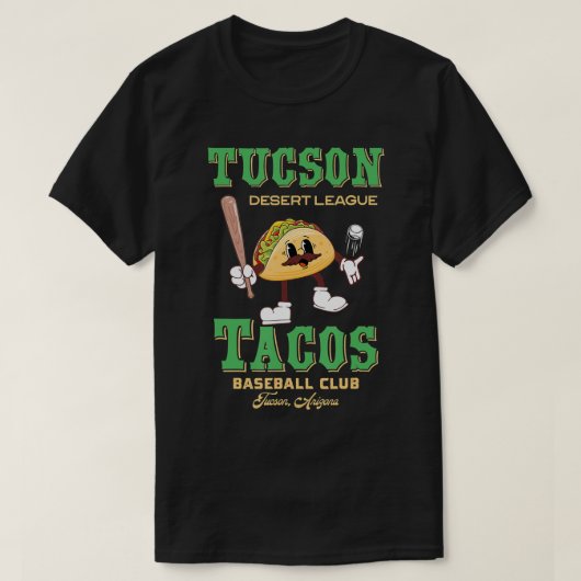 Tucson Tacos Retro Minor League Baseball Team T-Sh T-shirt (Design voorkant)