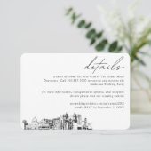 Tucson Wedding Hotel Kamer Blok Details Informatiekaartje (Staand voorkant)