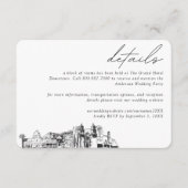 Tucson Wedding Hotel Kamer Blok Details Informatiekaartje (Voorkant)