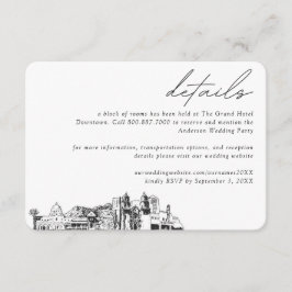 Tucson Wedding Hotel Kamer Blok Details Informatiekaartje