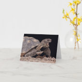 "Tucson Yawn" - Woestijnschildpad Kaart (Gele Bloem)