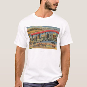 Tucumcari, New Mexico - Grote Letter-scènes T-shirt