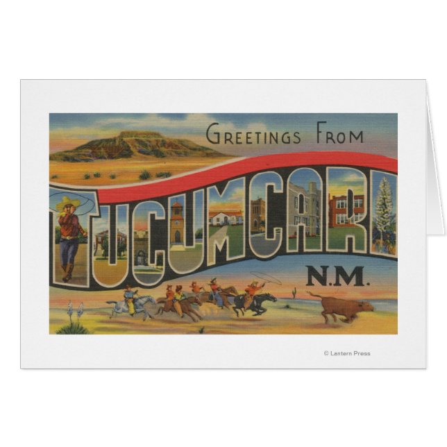 Tucumcari, New Mexico - Grote lettertjes (Voorkant Horizontaal)