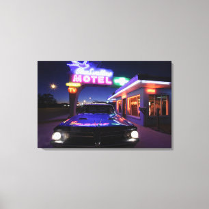 Tucumcari, New Mexico, Verenigde Staten. Route 66 Canvas Afdruk