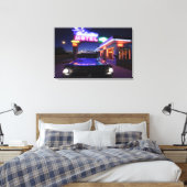 Tucumcari, New Mexico, Verenigde Staten. Route 66 Canvas Afdruk (Insitu (Slaapkamer))