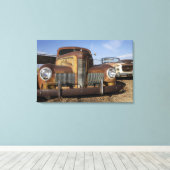 Tucumcari, New Mexico, Verenigde Staten. Route 66. Canvas Afdruk (Insitu (Houten vloer))