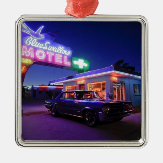 Tucumcari, New Mexico, Verenigde Staten. Route 66 Metalen Ornament (Voorkant)