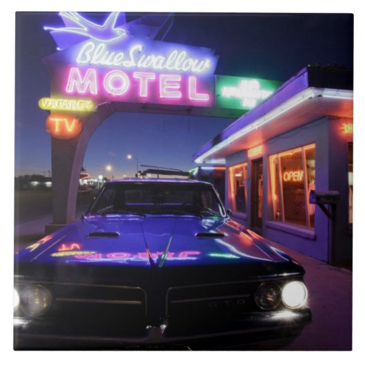 Tucumcari, New Mexico, Verenigde Staten. Route 66 Tegeltje (Voorkant)