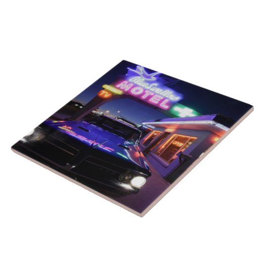 Tucumcari, New Mexico, Verenigde Staten. Route 66 Tegeltje (Zijkant)