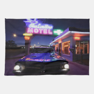 Tucumcari, New Mexico, Verenigde Staten. Route 66 Theedoek