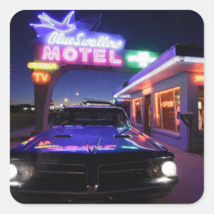 Tucumcari, New Mexico, Verenigde Staten. Route 66 Vierkante Sticker