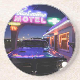 Tucumcari, New Mexico, Verenigde Staten. Route 66 Zandsteen Onderzetter