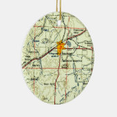 Tucumcari NM Topo Map Keramisch Ornament (Rechts)