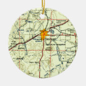 Tucumcari NM Topo Map Keramisch Ornament (Voorkant)