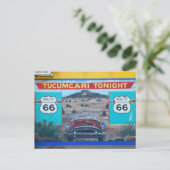 Tucumcari Vanavond Art Wall, Route 66, New Mexico Briefkaart (Staand voorkant)