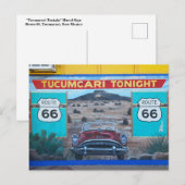 Tucumcari Vanavond Art Wall, Route 66, New Mexico Briefkaart (Voorkant / Achterkant)