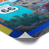 Tucumcari Vanavond Art Wall, Route 66, New Mexico Poster (Hoek)