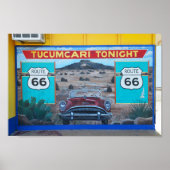 Tucumcari Vanavond Art Wall, Route 66, New Mexico Poster (Voorkant)